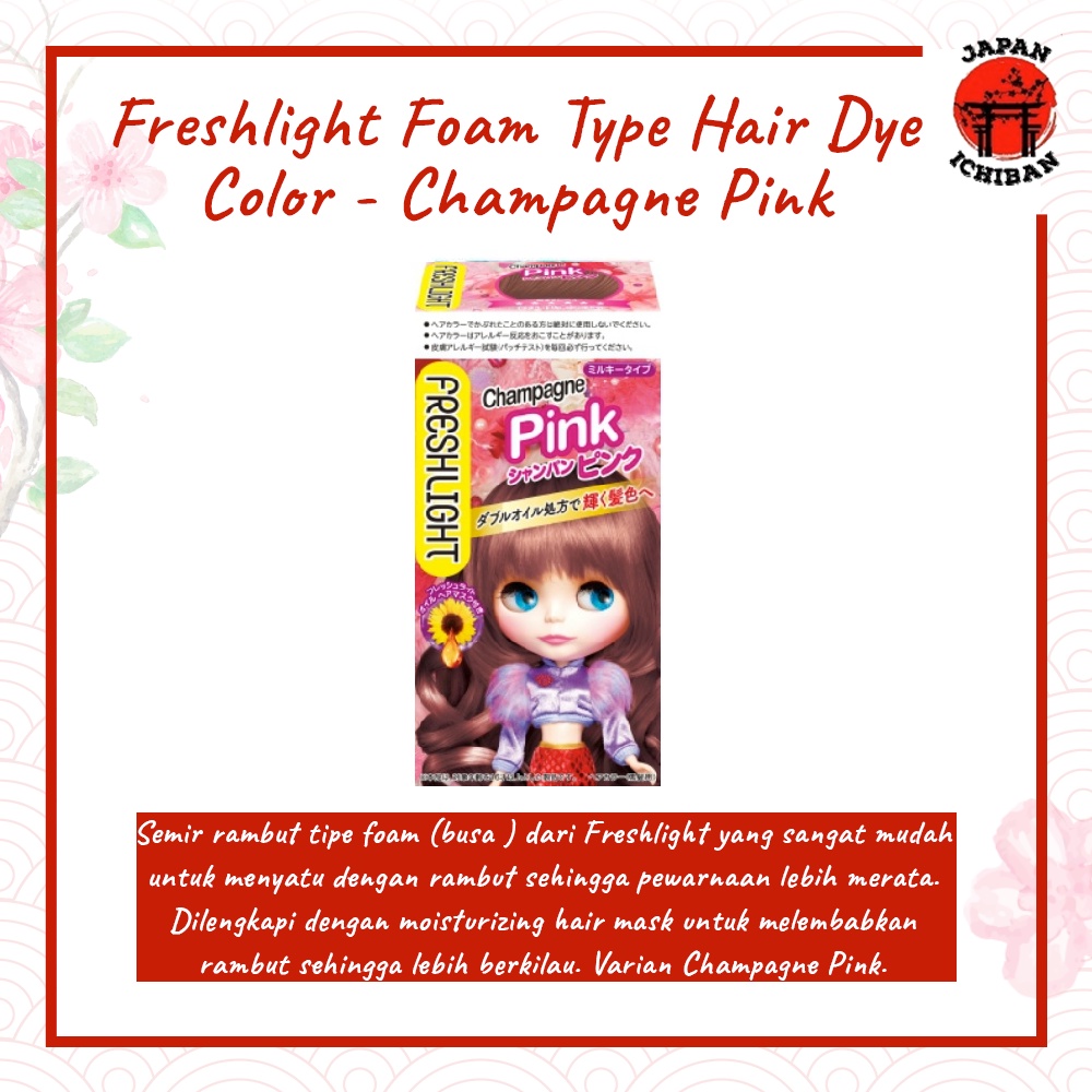 Freshlight Milky Hair Color Champagne Pink Semir Rambut Original Japan