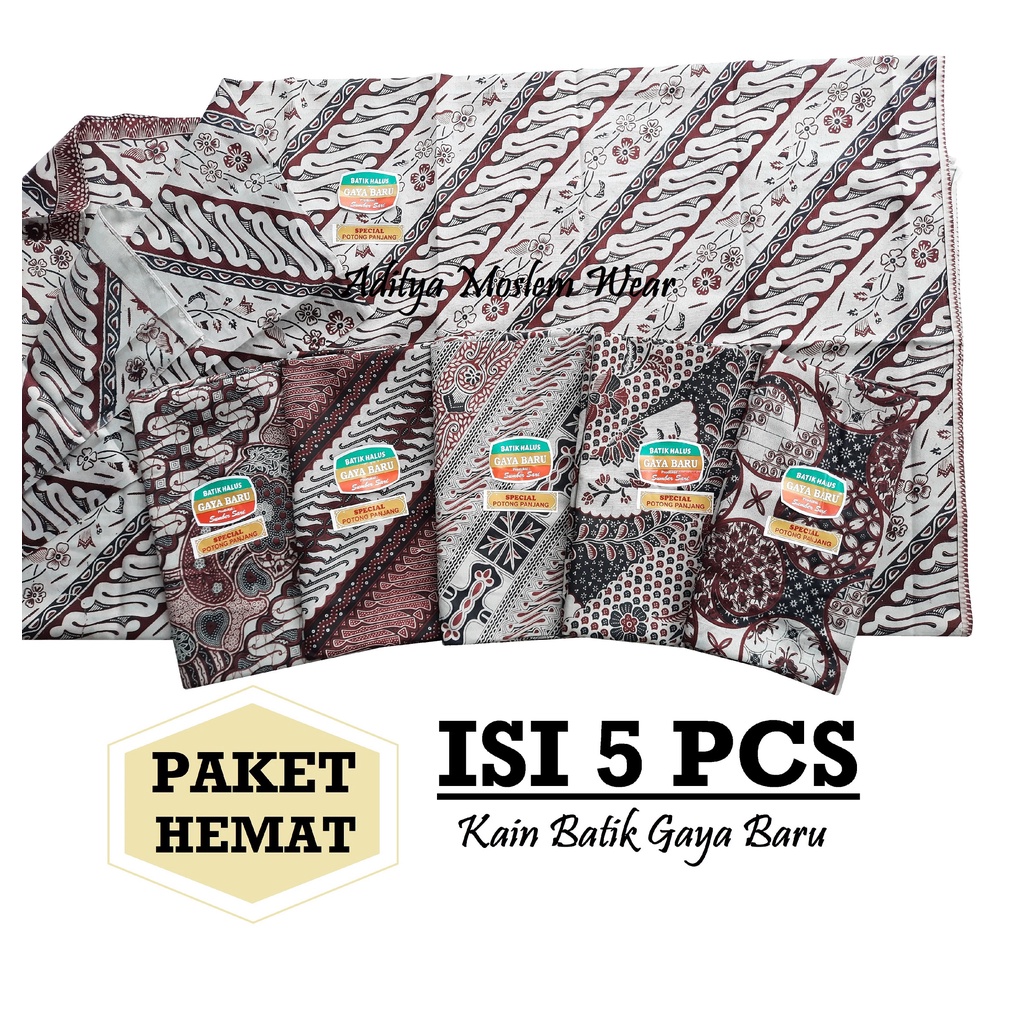 PAKET 5 PCS KAIN JARIK MELAHIRKAN GAYA BARU SAMPING KEBAT PANJANG JARIK BATIK HALUS