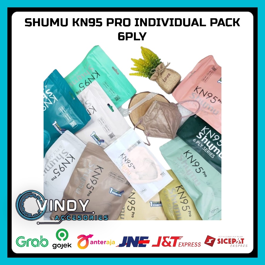 Masker Kn95 Pro 6ply Masker Shumu Single Pack