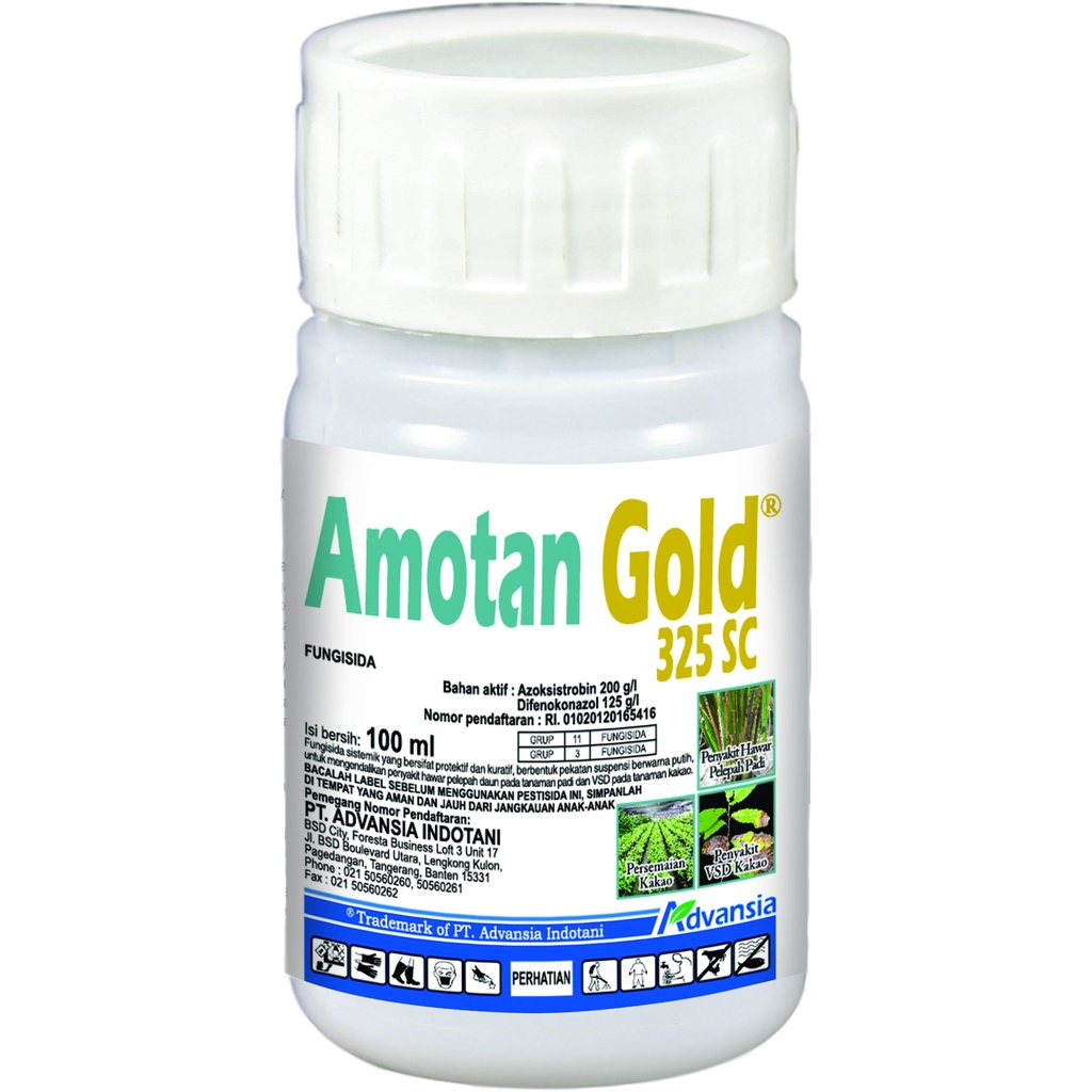 Fungisida / AMOTAN GOLD 325 SC 250 ML / Mengendalikan Penyakit Hawar Upih Daun Pada Tanaman Padi dan