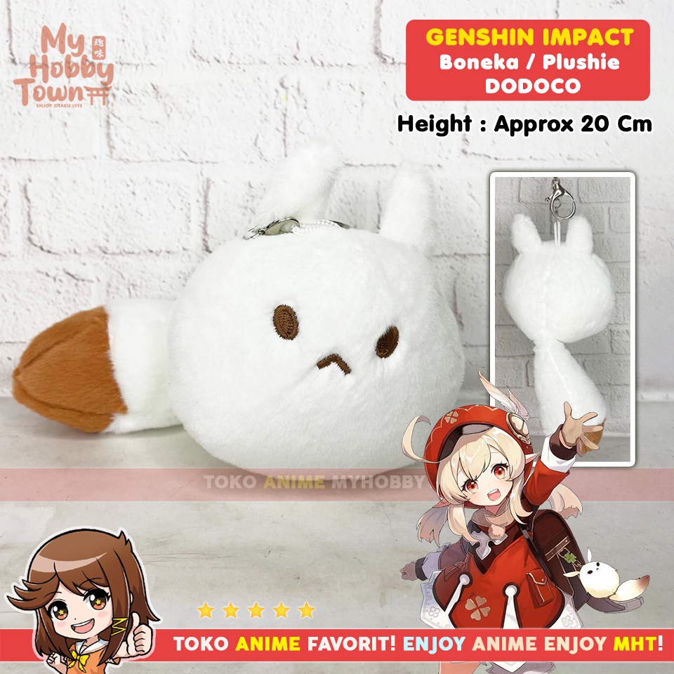 Gantungan Kunci Boneka Anime Game Genshin Impact Karakter Dodoco Klee Plushie Doll