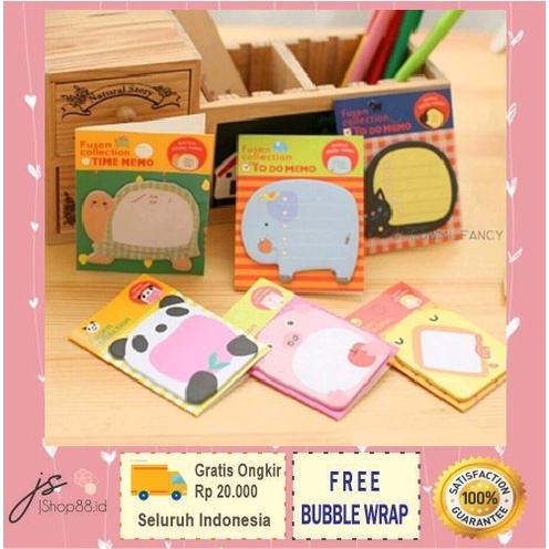 

Sticky Note Animal / Memo Pad /Note Motif Binatang / Kertas Catatan Memo