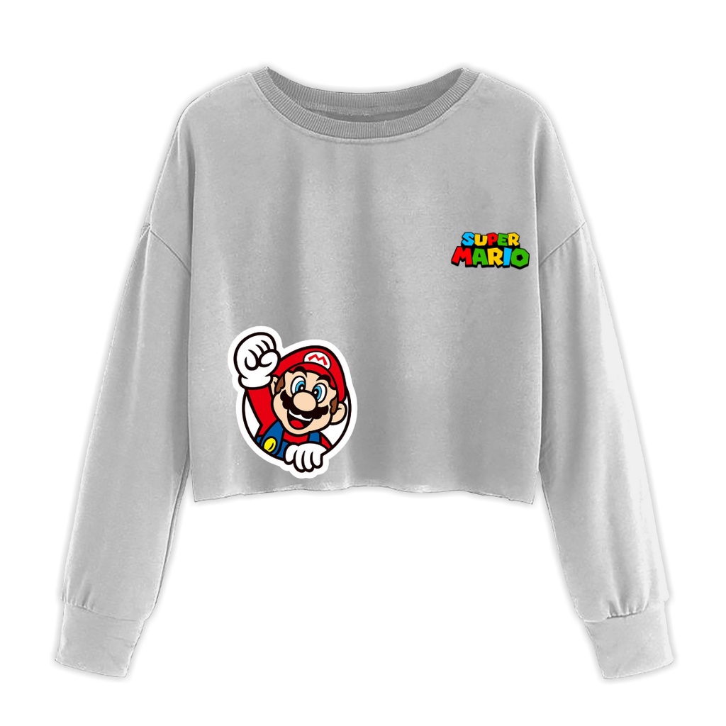 SWEATER CROP WANITA SUPER MARIO