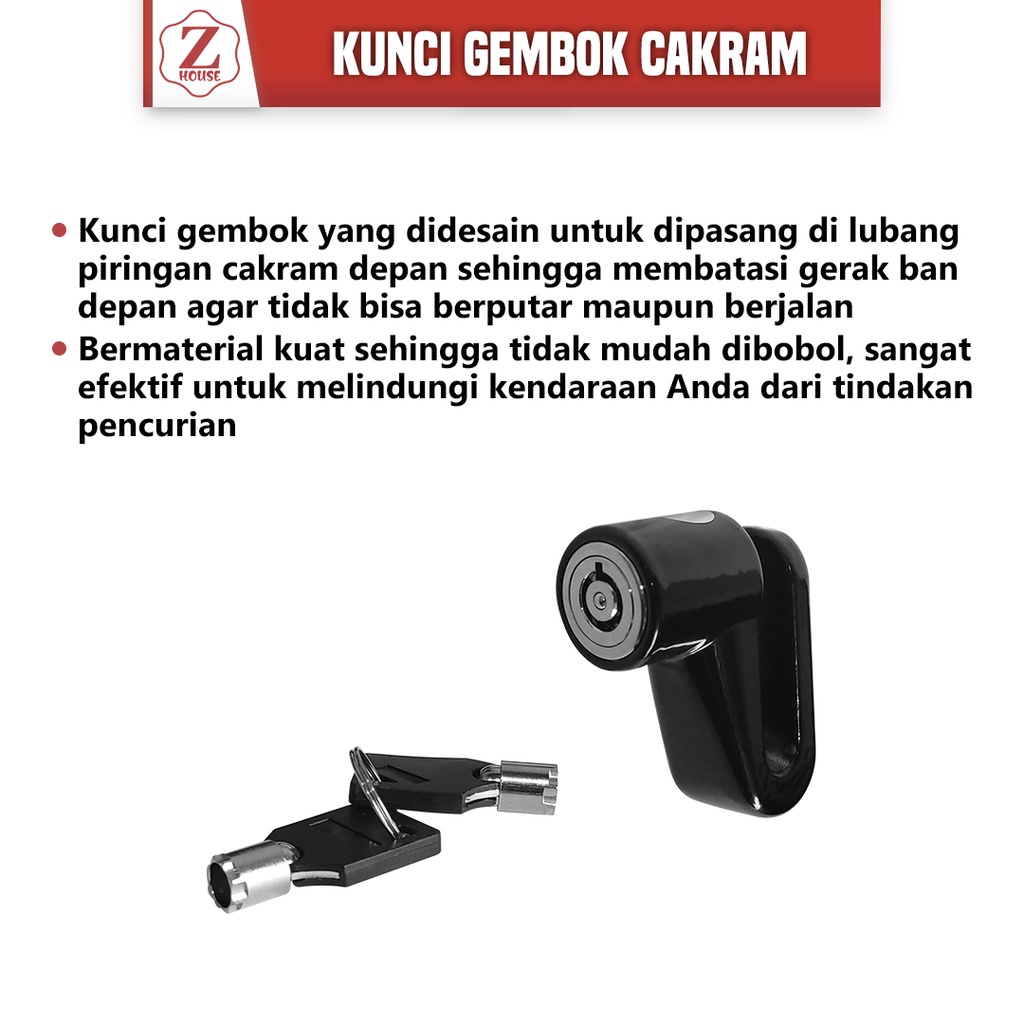 Kunci gembok cakram gembok anti maling /gembok pinggiran sepeda,sepeda motor kunci rem cakram mini untuk sepeda motor motor Gembok Kunci Pengaman Ganda Sepeda Motor Anti Maling Kunci Sepeda Motor Cakram