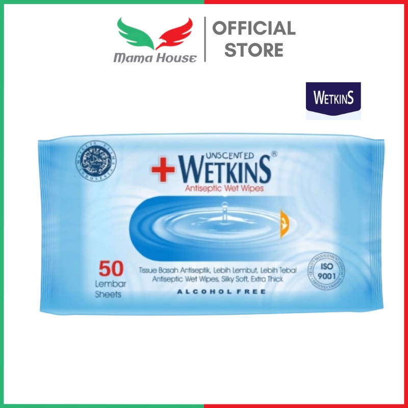 [MH] Tisu Tissue Basah Wetkins Antiseptic 50 Sheet