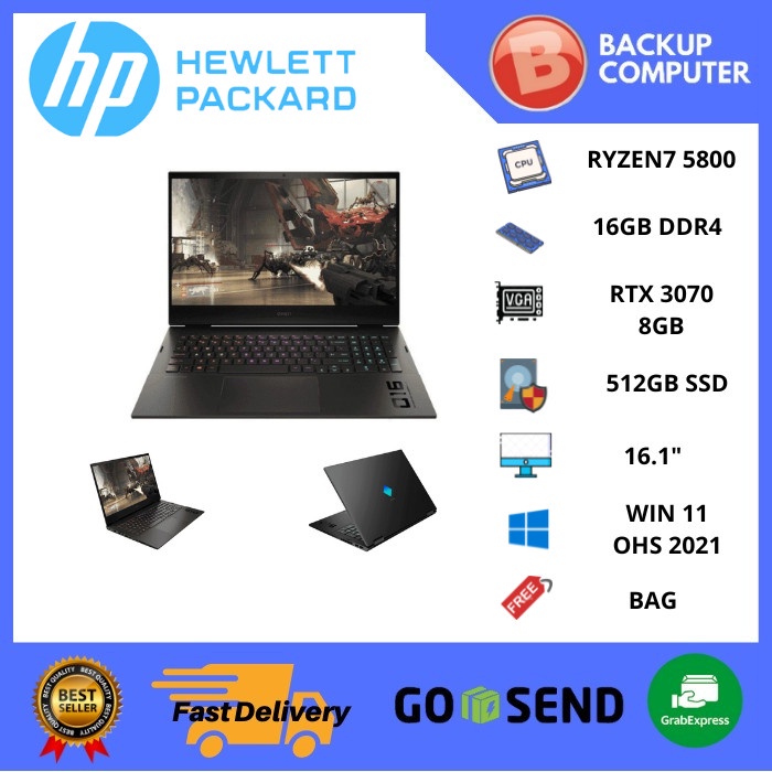 LAPTOP HP OMEN 16-c0092AX RYZEN 7 5800