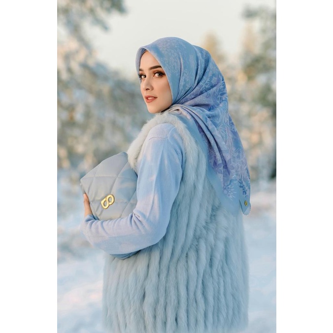 Disney'S Frozen Buttonscarves Voal Square - Aquamarine - Best Sale Ramdahan