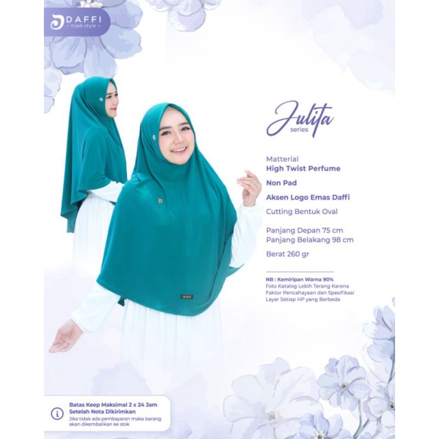 Hijab Daffi Julita Series hijab instan jilbab instan kekinian berkualitas ORI Daffi