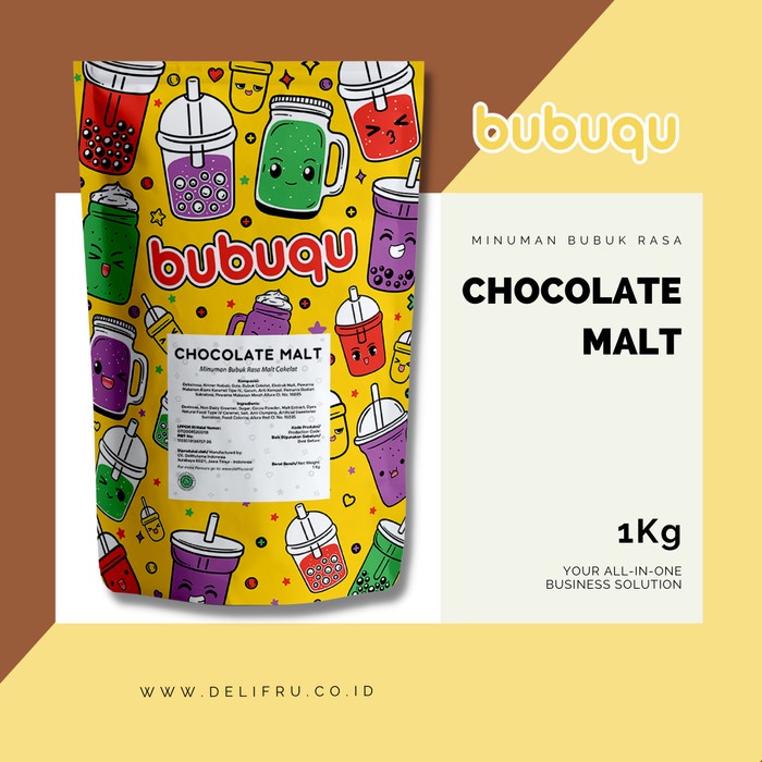 

Ready-Stock Bubuqu Powder Drink Chocolate Malt - Bubuk Minuman Cokelat Malt 1 Kg