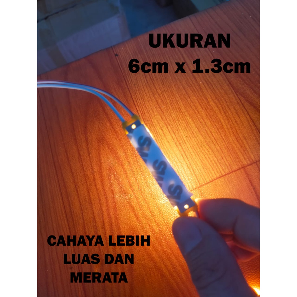 Led module 3 mata super bright 1,5 w smd 2835 ip 65 Kuning