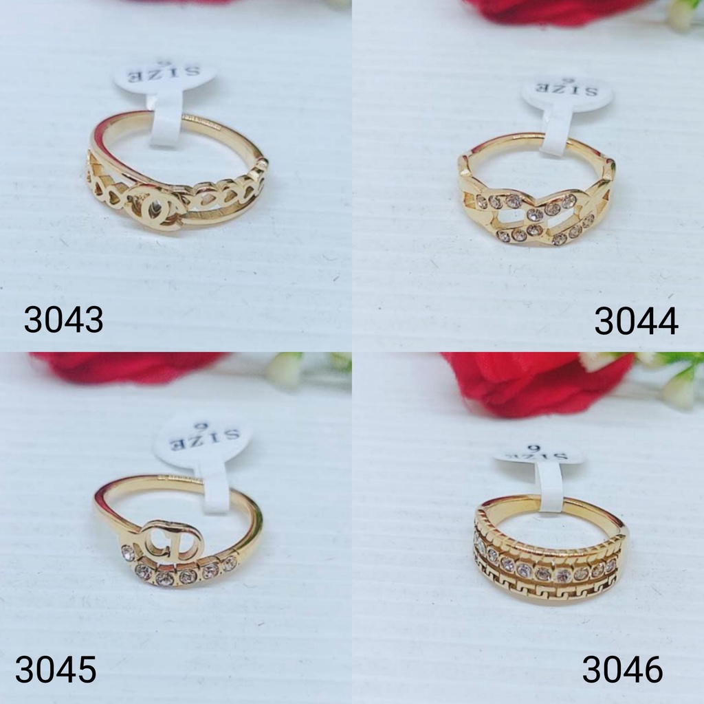 Cincin Titanium Anti Karat Perhiasan Wanita 3043/3044/3045/3046