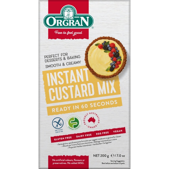 Orgran Gluten Free Custard Powder Mix / Premiks Tepung Custard 200g