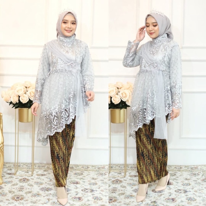 Setelan Kebaya Lesty Etnik LZ / Kebaya Modern / Kebaya Wisuda / Kebaya Lamaran / Kebaya Tunangan / Kebaya Kondangan / Kebaya Brukat Kekinian