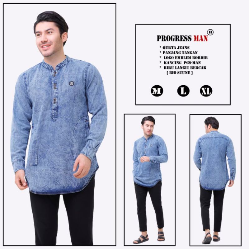 Kurta Pakistan Koko Jeans Denim Original Progressman Premium Distro Termurah