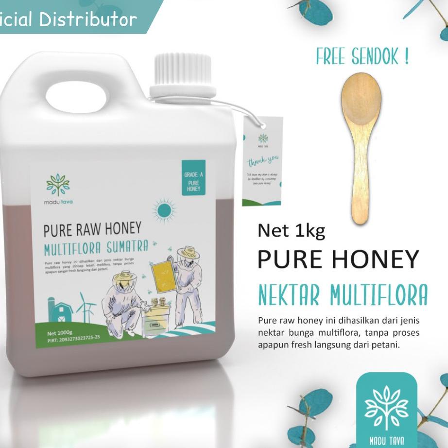 

♚ Murni Asli 1kg Tava Grade A Nektar Multiflora Java 100% Alami Pure Natural Raw Honey ♖