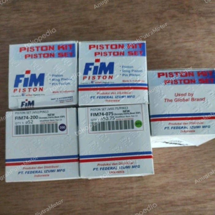 Piston Kit Fim 74 Beat Esp K81, Vario, Scoopy F1 K93 All Size