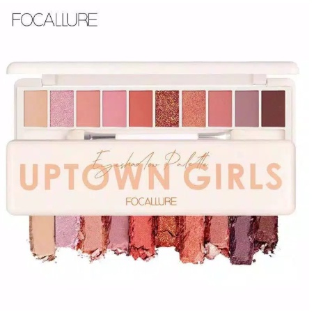 FOCALLURE Uptown Girls 10 Colour Glitter Eyeshdow Pallete FA158