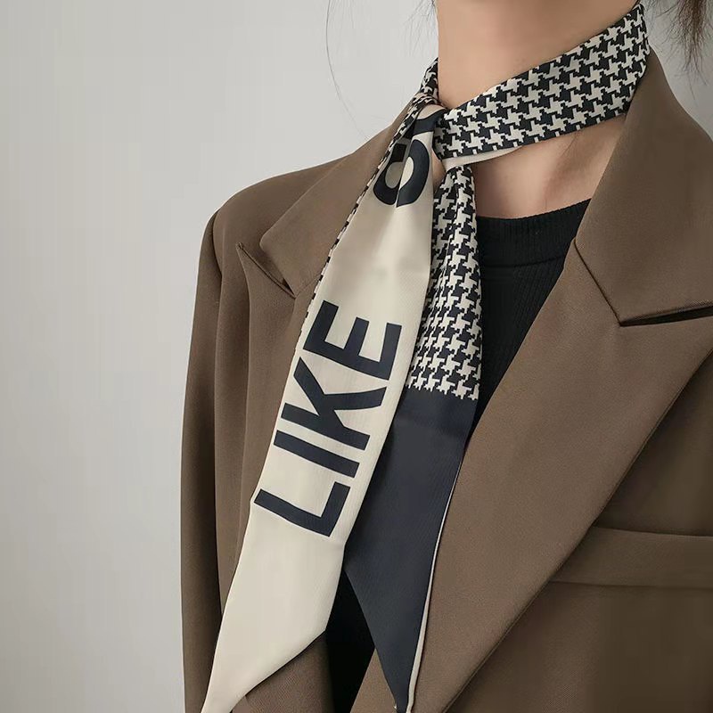 Syal Sutra Serba Cocok Yang Diikat Dengan Pita Rambut, Kotak Hadiah, Syal Sutra, Tas Yang Diikat Dengan Aksesoris Syal Sutra Hadiah Tangan Pita Rambut hair Accessories Scrunchie