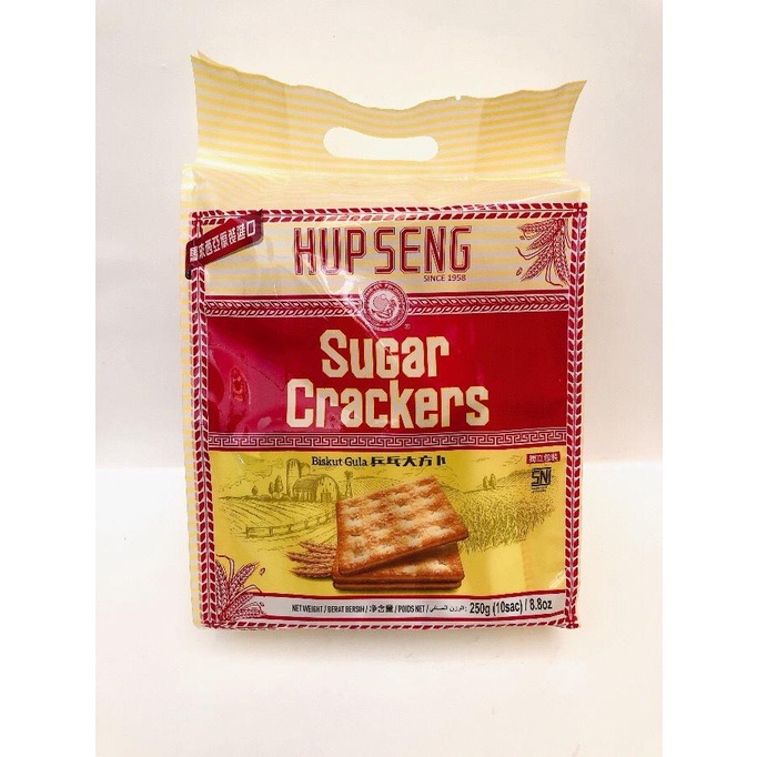 

Hup Seng Sugar Crackers 250g Gula / Bungkus Merah