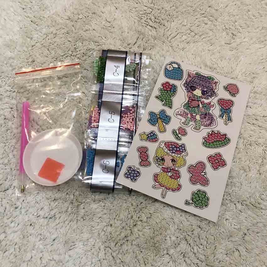 DIY Diamond Painting Sparkle Gem Sticker Diamond Painting Stiker  - 1box