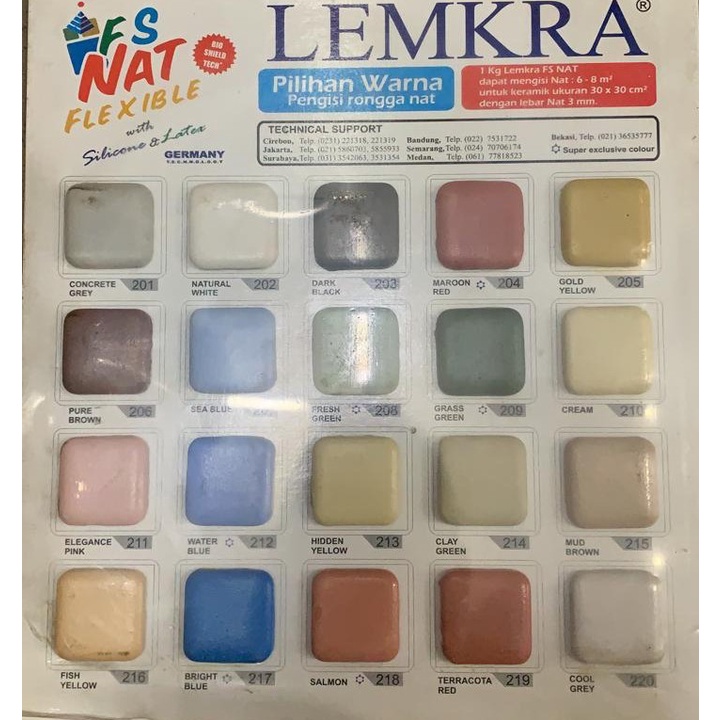 Natasia22 Perekat Nat Keramik Granit Lemkra Fs Nat / Semen Warna Pengisi Rongga