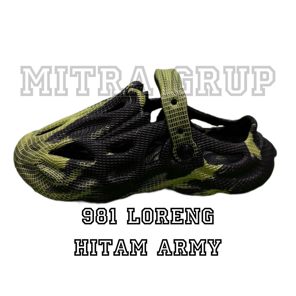 981M Loreng -Sepatu Karet Pria Dewasa / Sandal Clogs Pria 39-44 / Sandal Karet Pria/Sepatu Sandal Clogs aerostreet vhagar hema sandal sliper loggo atlantis BY MITRA