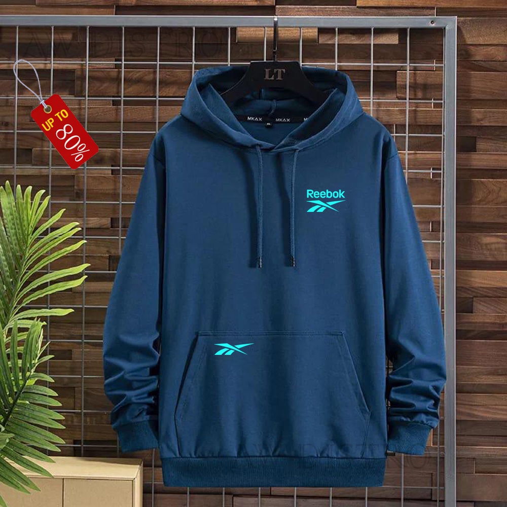 COD Promo Termurah Sweater Hoodie Modern A.B RBK Text Sky Blue Premium Quality