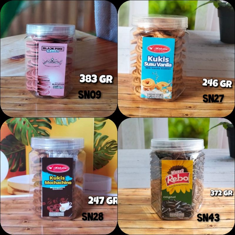 Cemilan / Snack / Lebaran / Viral / Toples Suneo / Oreo Pink / Kokola Kukis Vanilla / Kokola Kukis M