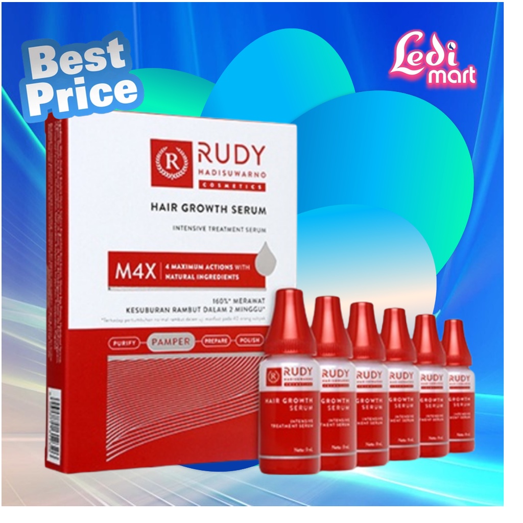 ORIGINAL Rudy Hadisuwarno Cosmetics Hair Growth Serum 6X9ml  / Serum Penumbuh Rambut / Serum Rambut Rontok/ LEDI MART