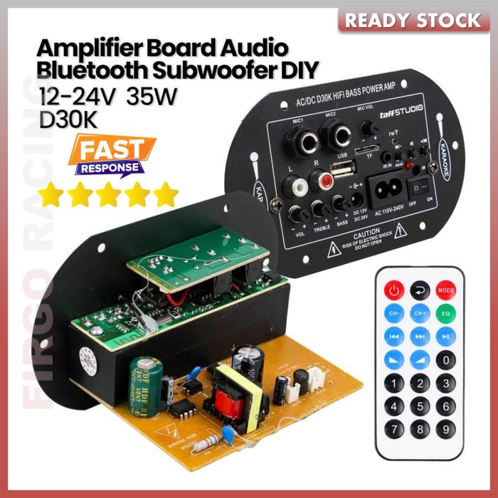 Terlaris Kit Power Amplifier Subwoofer Bluetooth Fm Usb 35W Dc 12V 24V Ac 220V