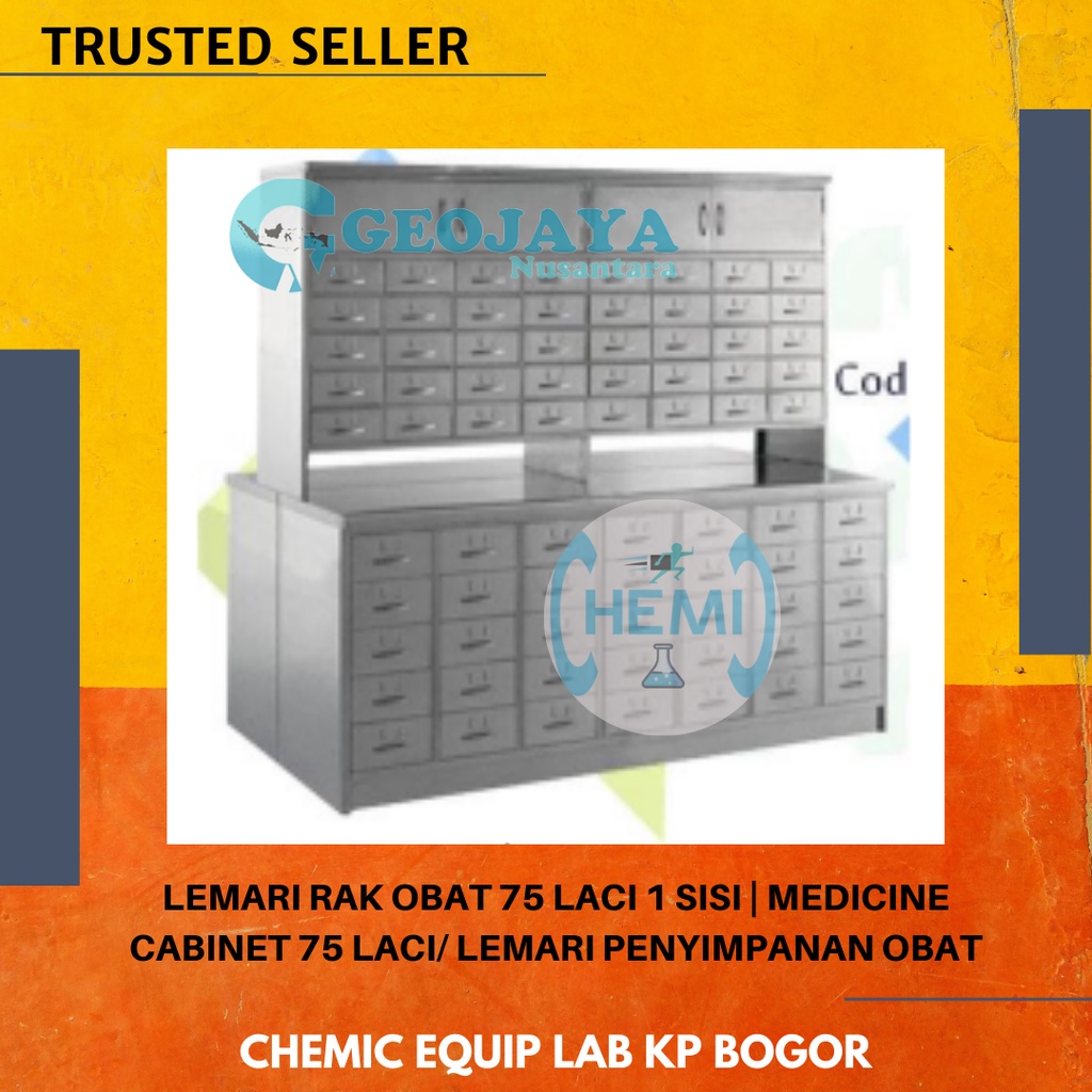 LEMARI RAK OBAT 75 LACI 1 SISI | MEDICINE CABINET 75 LACI/ LEMARI PENYIMPANAN OBAT