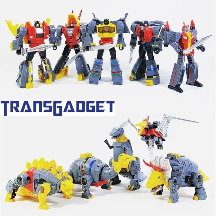 Terlaris Mft Transformers Dinobot G1 - Grimlock - Slag - Swoop - Snarl - Sludge