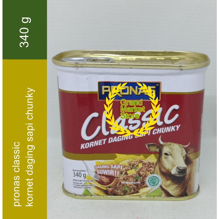 

KORNET DAGING SAPI CHUNKY PRONAS CLASSIC 340G PRONAS CLASSIC CHUNKY