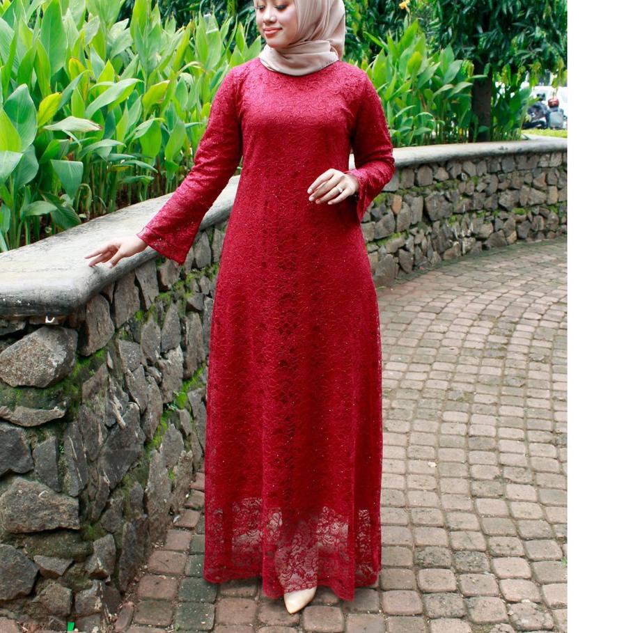 ۝ GAMIS BROKAT KEREN DAN KEKINIAN DRESS BROKAT Gamis Syar'i Ramadhan ○