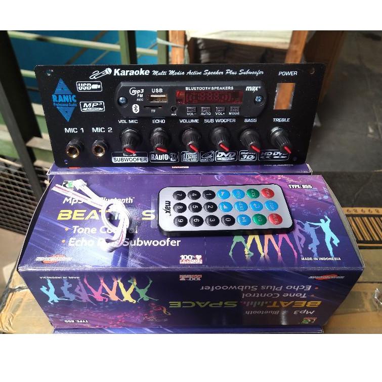 ➵ kit tone control stereo karaoke mic echo subwoofer mp3 bluetooth ( 855 ) ♗