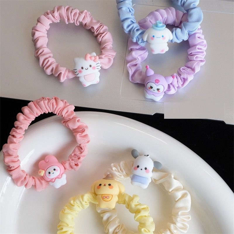 GP Ikat Rambut Sanrio Hellokitty Bear Rabbit Pig Melody Purin Cinamoroll Pochacco Kuromi Wanita Anak anak / Woman Hair band / Ikat