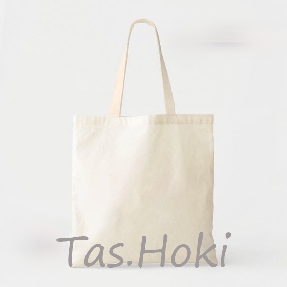 TOTEBAG POLOS BAHAN KANVAS TAS LUKIS / TAS TOTE 35x40 cm