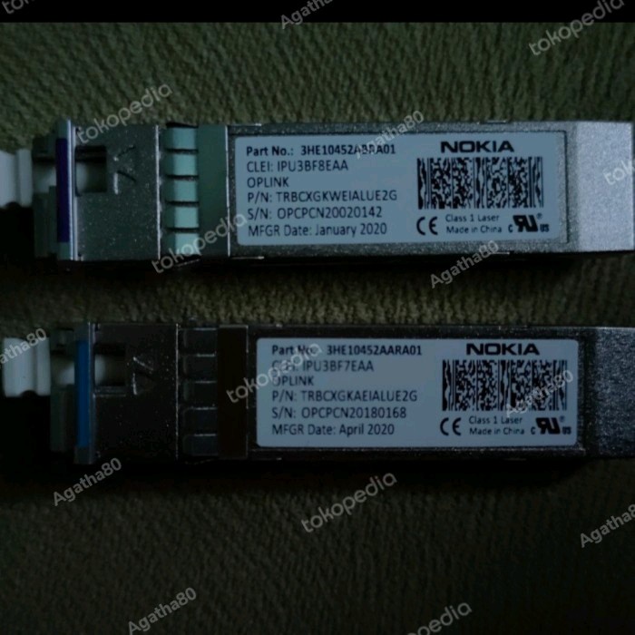 Terlaris Sfp+ Bidi 10G 40Km Nokia ( Sepasang )