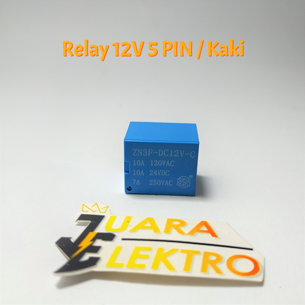 Relay 12V 5 PIN / Kaki | Rilay 12 Volt Pemutus Arus Listrik / Saklar Switch komponen Elektromekanikal