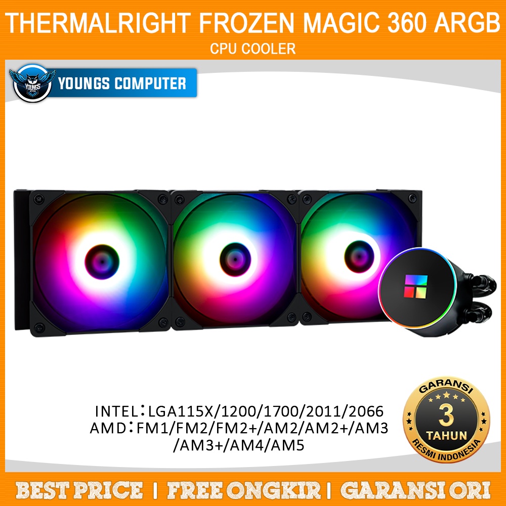 CPU COOLER THERMALRIGHT Frozen Magic 360 BLACK ARGB AIO Water Cooling