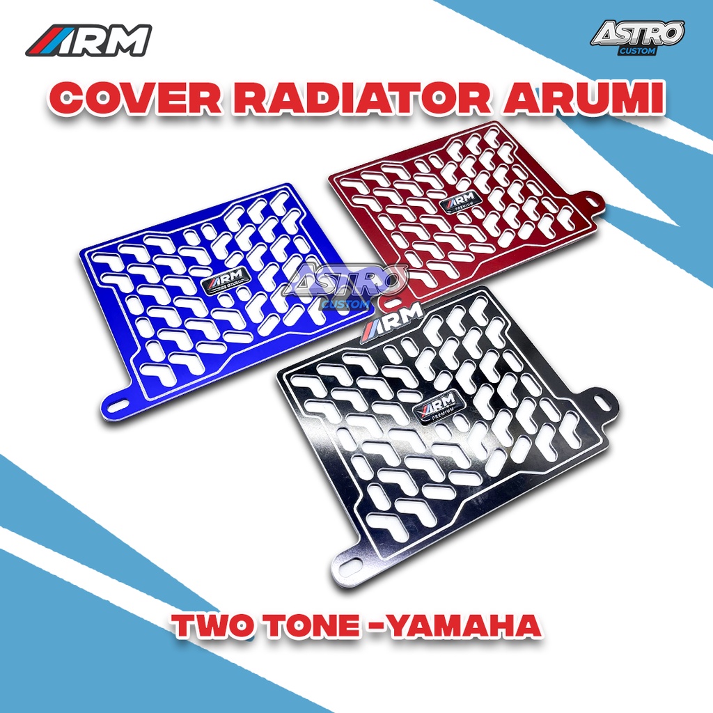 Cover Radiator Two Tone Nmax 155 Aerox 155 Lexi 125 ARM FULL CNC ARUMI Aksesoris Motor