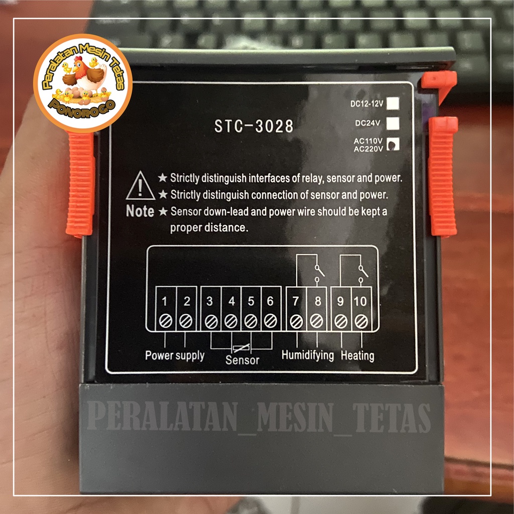 ORIGINAL STC 3028 Termohygrostat 220V Termostat Hygrostat Pengatur Suhu Dan Kelembaban Otomatis