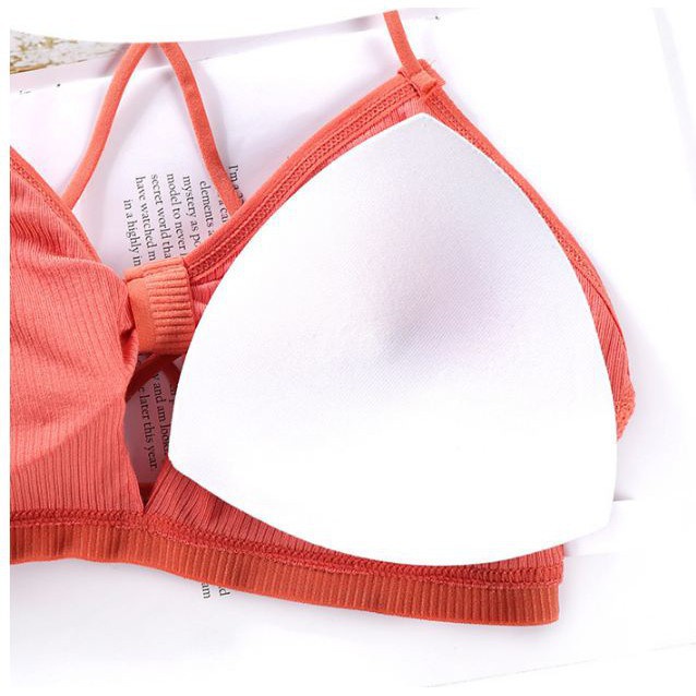 MMM Bra Fashion Sport Wanita Bentuk Pita Bra 006 Bra Wanita Tanpa Kawat Bahan Halus BH Pakaian Dalam