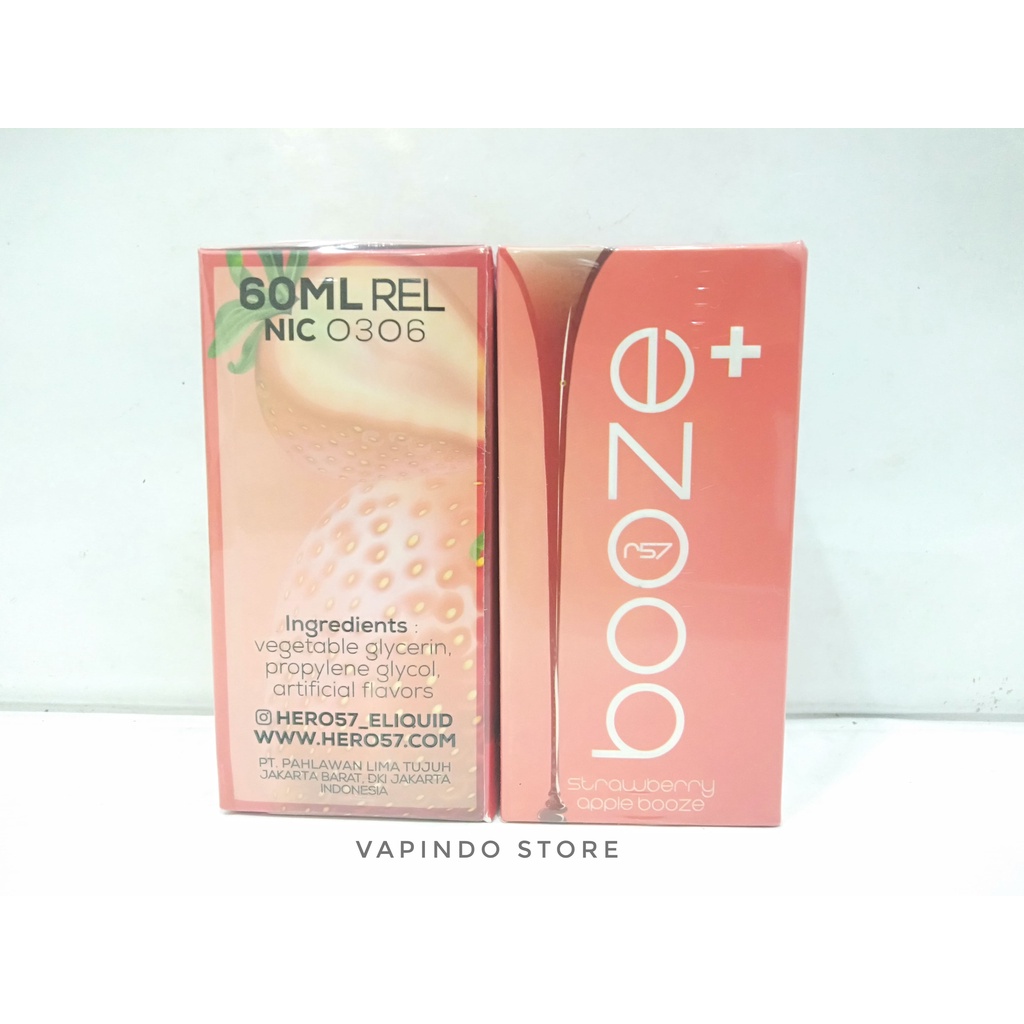 BOOZE STRAWBERRY APPLE 60ML 3MG BY HERO57 X MILDOS BOOZE+