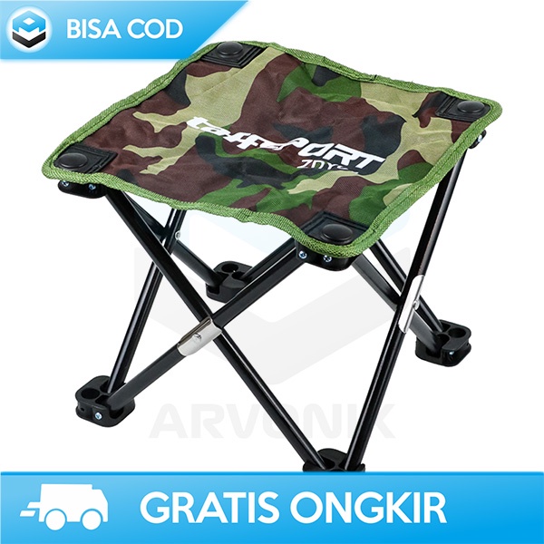 KURSI FOLDABLE DESIGN ARMY BANGKU LIPAT TAFFSPORT KUAT DAN KOKOH ZDY01