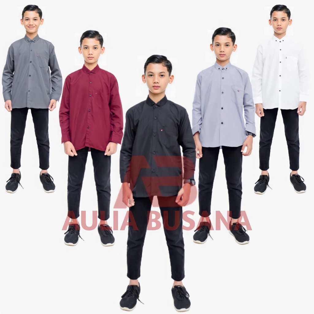 Baju kemeja anak laki laki Import 1-12 tahun Bayi Cowok Lengan Panjang