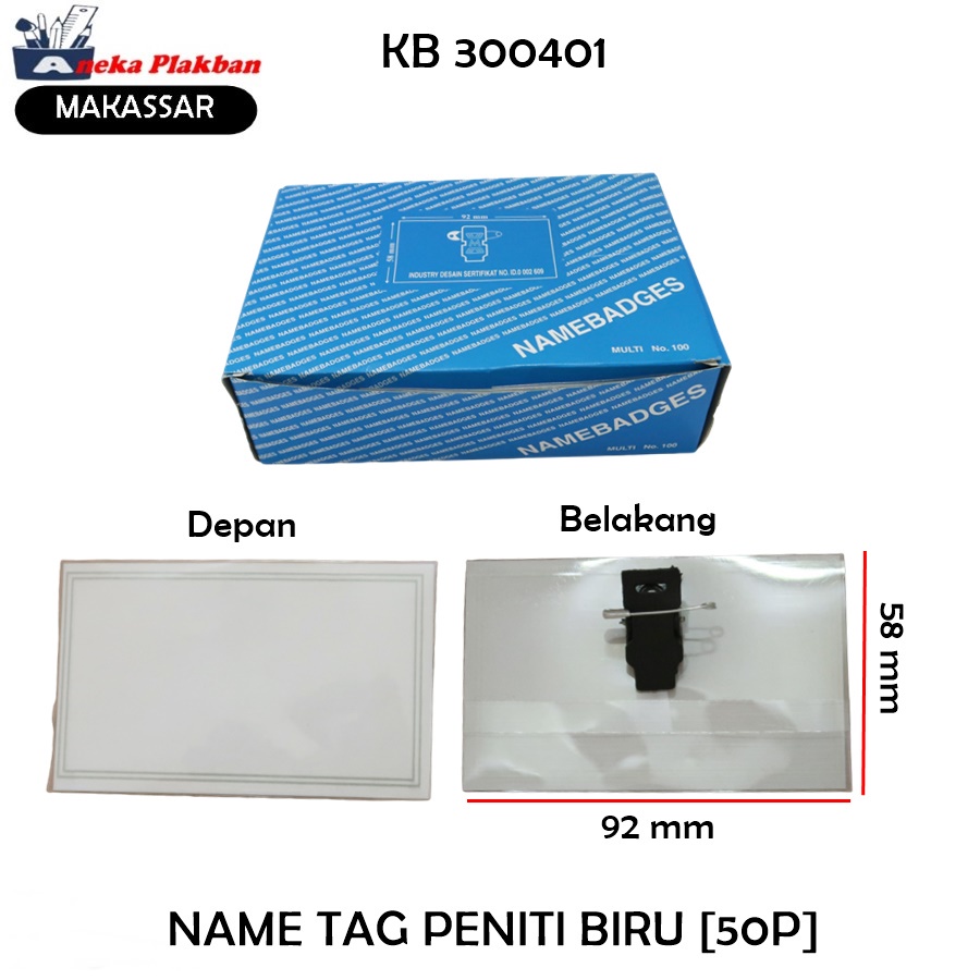 

[BOX/50PCS] MULTI NAME BADGES PENITI 101 NAME TAG ID CARD