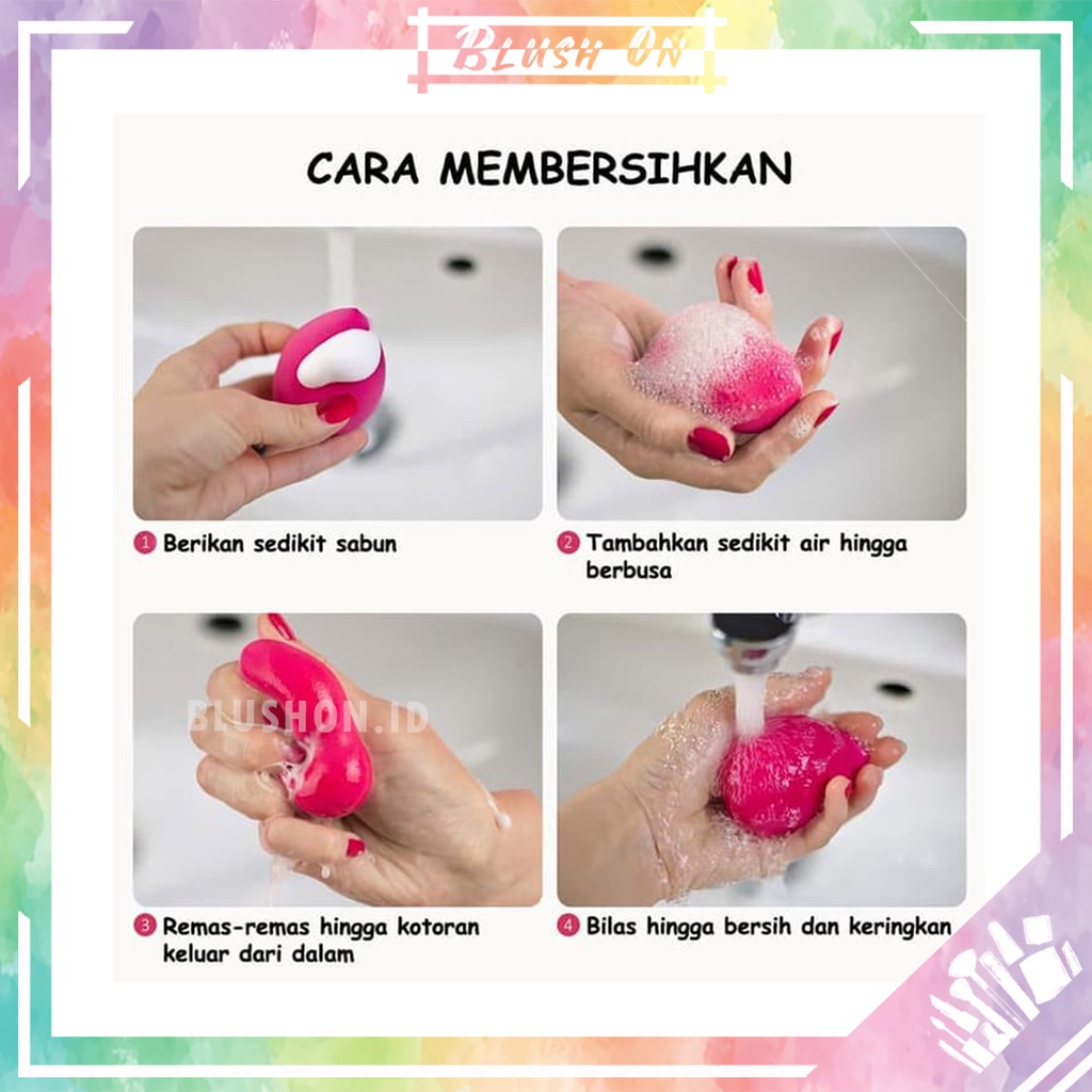 (Packing Plastik) Spons Beauty Blender Cuci Make Up Spons Muka