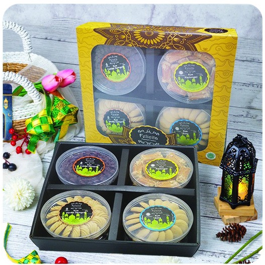 

PAKET HAMPERS KUE KERING LEBARAN IDUL FITRI FELICITA ISI 4