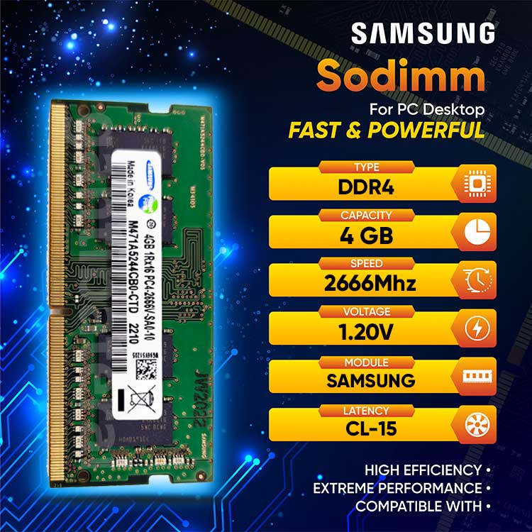 Ram laptop 4GB DDR4 DDR4-2666 PC4-21300 PC4-2666 Sodimm